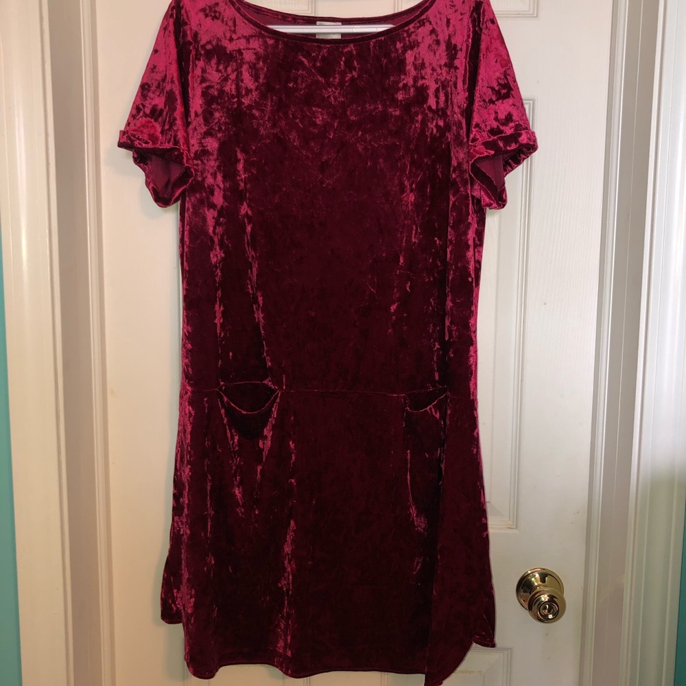 Velvety red dress